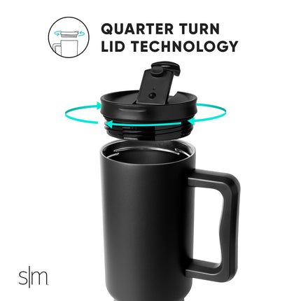 Tapa de taza Simple Modern Flip Lid | Repuesto reutilizable SOLO compatible con Simple Modern | Taza de café de viaje y botella de agua de acero inoxidable | Colección Trek | Blush