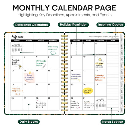 Taja Planner 2026-2027, Jul 2026-Jun 2027 Monthly & Weekly Calendar Planner