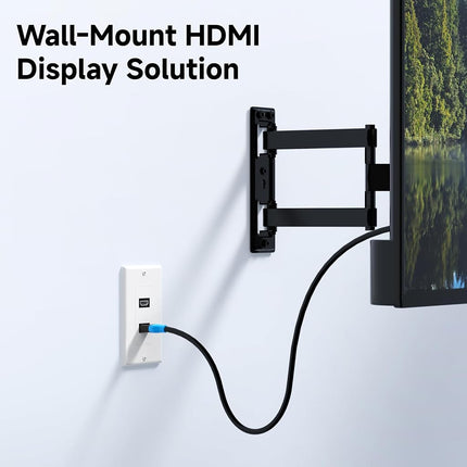 Cable Matters 2-Pack 2-Port HDMI Wall Plate in White (4K UHD, ARC, and Ethernet Pass-Thru Support)