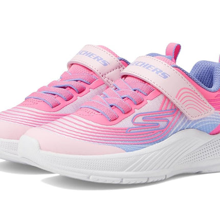 Skechers Girls' Microspec Advance Trainer, Pink, 4 UK Toddler
