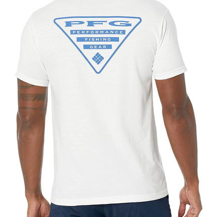 Columbia Men's PFG Graphic T-Shirt, White/Triangle, Large