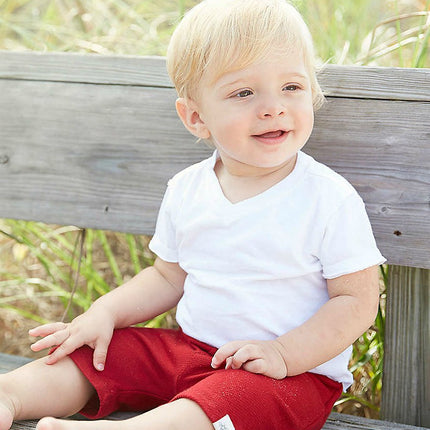 Burt's Bees Baby - Baby Boys T-Shirt, Short Sleeve V-Neck and Crewneck Tees, 100% Organic Cotton, Cloud, 3-6 Months