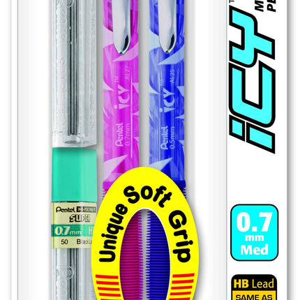Pentel Icy Automatic Pencil with Lead, 0.7 mm, Ass