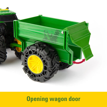 John Deere Kids 736 47353 Lights & Sounds Tractor with Wagon, red
