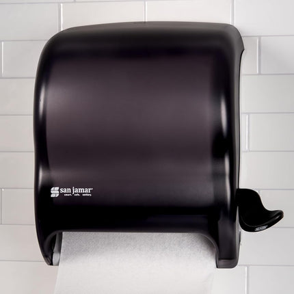 San Jamar T950TBK Element Lever Roll Towel Dispenser, Classic, Transparent Black Pearl
