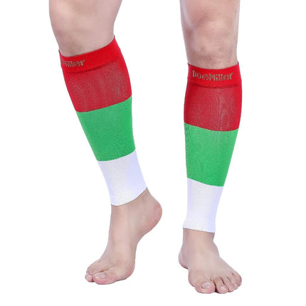 Manchons de compression Doc Miller pour hommes et femmes, chaussettes de compression sans pied pour coureurs, 15-20mmHg gradué, attelles tibiales, varices, soulagement de la douleur et de l'enflure (1 paire)
