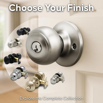 Copper Creek CKDB141PS Colonial Door Knob Keyed Alike with Deadbolt Combination, Polished Stainless