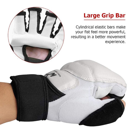 Punch Bag Training Gloves, LangRay Taekwondo Karate Gloves for Sparring Martial Arts Boxing Training for Adults and Kids,White S