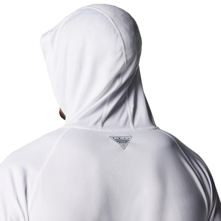 Columbia Men's Terminal Tackle Hoodie, White/Nightshade Logo, X-Small