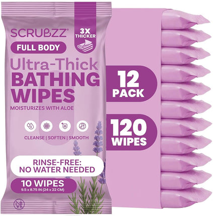 Extra Large Bath Wipes for Adults Bathing No Rinse
