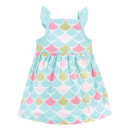 Hudson Baby Girls' Cotton Dresses, Mermaid Princess, 12-18 Months