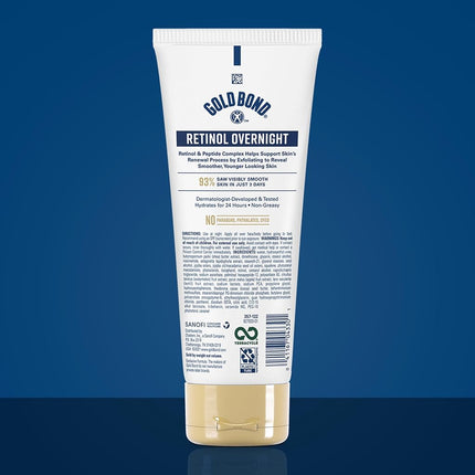 Gold Bond Age Renew Retinol Overnight Body & Face Lotion, with Retinol & Peptide Complex, 7 oz.