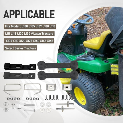 MWEDP 2 Juego de bolsa de hierba AM122416, compatible con las bolsas de hierba John Deere AM101602, se adapta a las series 100 L110 X110 125 D100 LA120 Z225 y más