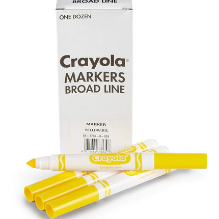 Crayola 12 Count Original Bulk Markers, Yellow