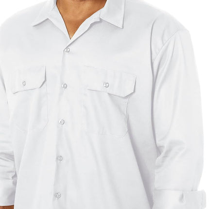 Dickies Men's Long-Sleeve Work Shirt, Military Green Single Dye Heather, 3X-Large Tall