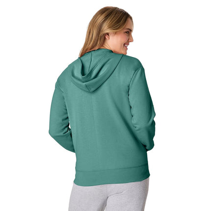 Hanes Hoodie, EcoSmart Fleece Full, Zip-up Hooded Sweatshirt for Women, Spanish Moss, Medium