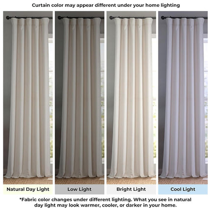 HPD Half Price Drapes BOCH-LN-DW-P Extra Wide Linen Room Darkening Curtain (1 Panel) 100 X 96, BOCH-LN1856-96-DW, Birch