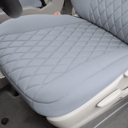 FH GROUP Housses de siège sur mesure en néoprène pour Toyota Sienna 2011-2020 avec insert Neosupreme résistant à l'eau - Ensemble avant CM5020SOLIDGRAY-FRONT-AVC