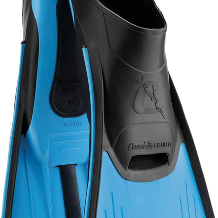 CRESSI Light Kid Fins Blue 33/34 (1/2) - Powerful Short Kid Fins for Swimming and Snorkeling, Muscle Conditioning and Physical, Lightweight, Unisex Travel Fins