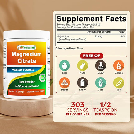 Best Naturals Magnesium Citrate Powder 1 Pound