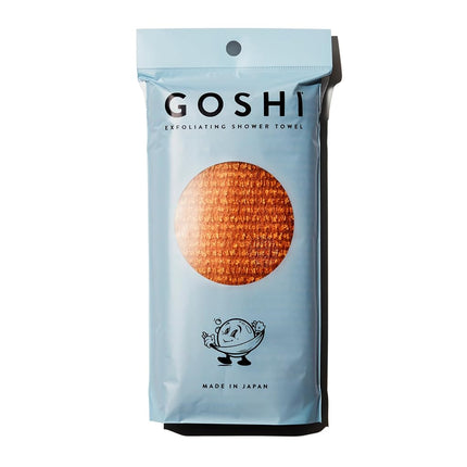 GOSHI Exfoliating Shower Towel - Marigold Yellow, 