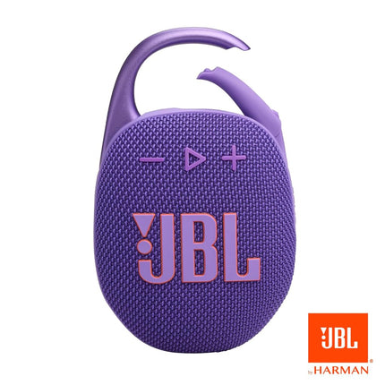JBL Clip 5 - Ultra-Portable, Waterproof & Dustproof Bluetooth Speaker, Big Pro Sound with punchy bass, Integrated carabiner, Up to 12 Hours of Play, Made in part with recycled materials (Purple)