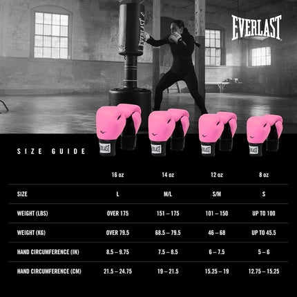 Everlast Prostyle 2 12oz Boxing Gloves (Pink), Muay Thai, Men, Women