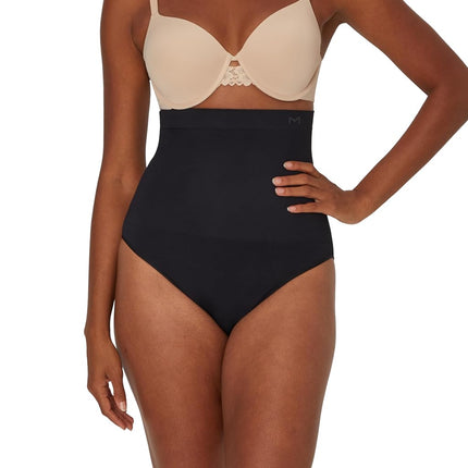 Maidenform womens Seamless High Waist Brief Shapewear, Soft & Lightweight Firm Control Shaping Brief, Black, S