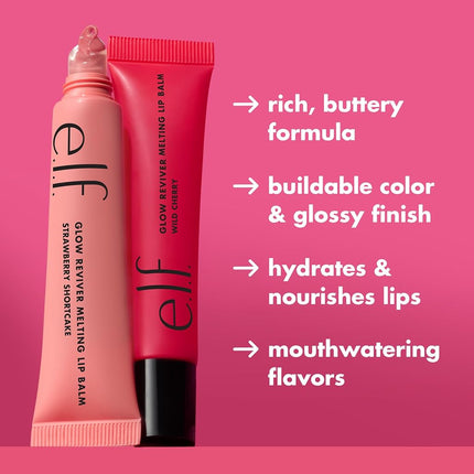 e.l.f. Glow Reviver Melting Lip Balm, Hydrating Tinted Lip Balm For A Glossy Finish & Soft, Supple Lips, Vegan & Cruelty-Free, Island Colada