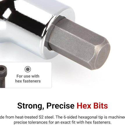 TEKTON Juego de vasos de punta hexagonal con riel de 1/2 pulgada, 14 piezas (6-19 mm) | SHB92102