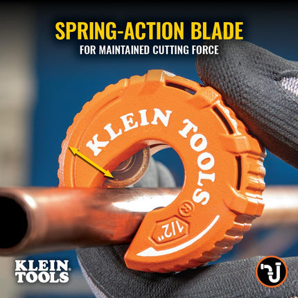 Klein Tools 50055 C-Style Copper Tubing Pipe Cutter Tool, 1/2-Inch Cutting Capacity, Ultra-Compact Design for Tight Spaces