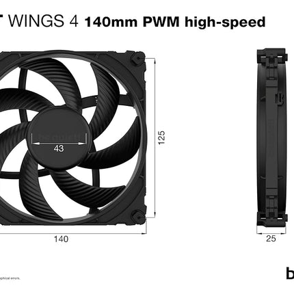 be quiet! Silent Wings 4 140mm PWM High-Speed Fan, Fluid-Dynamic Bearing