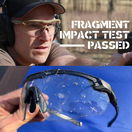 HTS HUNTERSKY S57 Yellow Lens Ballistic Tactical Shooting Glasses ANSI Z87+ UV400 Anti-Fog Eyewear for Airsoft Range Security and Outdoor Sports, for Men and Women
