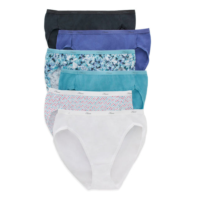 Hanes Women's Panties Pack, High-cut Cotton Briefs