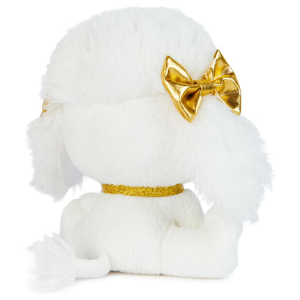 P.Lushes Designer Fashion Pets Catalina Monroe Caniche Premium de Peluche, Blanco y Dorado, 6 pulgadas