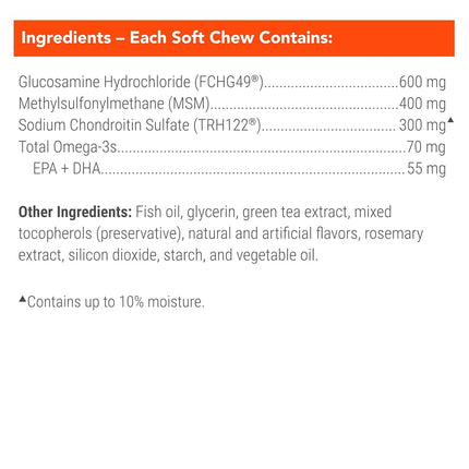 Nutramax Cosequin Joint Health Supplement for Dogs - with Glucosamine, Chondroitin, MSM, and Omega-3's, 120 Soft Chews