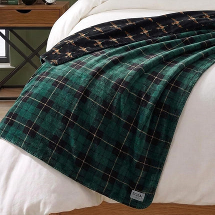 Eddie Bauer - Throw Blanket, Reversible Plush Fleece Bedding, Home Decor for All Seasons, Oeko-Tex Certified (Capitol Hill Plaid Green, 60" x 70")