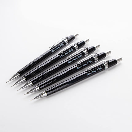 Lápiz Portaminas Pentel Sharp - Pack de 5 Lápices Portaminas Negros de 0.5 mm