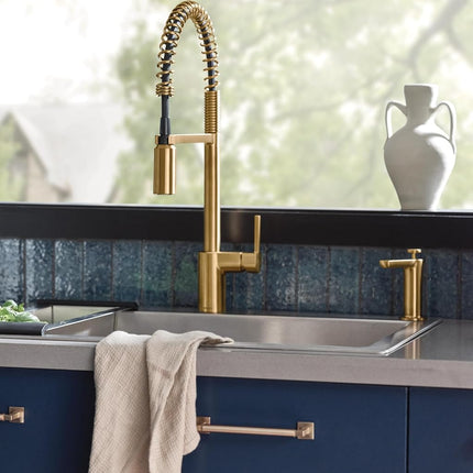 Moen S3947BG Modern Soap Dispenser, Brushed Gold