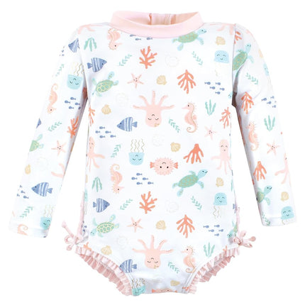 Hudson Baby Traje de baño para bebés y niñas pequeñas, Flamenco Menta, 12-18 Meses, Niño Pequeño Mar Pastel, 6-7 Años