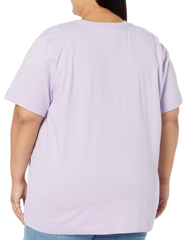 Dickies Size Women's Plus Heavyweight Logo T-Shirt, Purple Rose, 2X