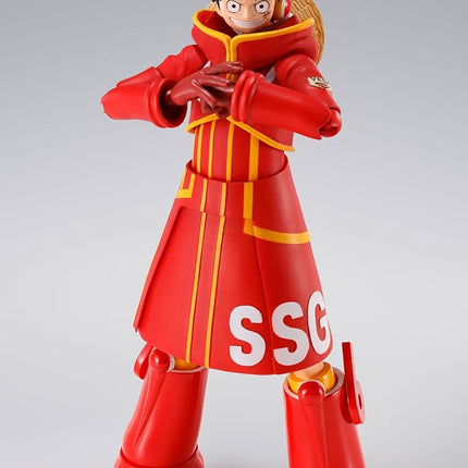 TAMASHII NATIONS S.H. Figuarts One Piece Monkey D. Luffy - Miraishima Egg Head - Approx. 5.9 inches (150 mm), PVC & ABS Pre-Painted Action Figure
