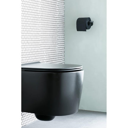 Brabantia - Mindset Toilet Roll Holder - Fits All Regular Roll Sizes - Wall-Mounted - Corrosion Resistant - Bathroom Accessory - Fixing Materials Included - Infinite Grey - 4.2 x 8.6 x 14 cm