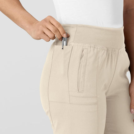 WonderWink W123 Women's 5555 Comfort Waist Jogger Pant, Khaki, 5X