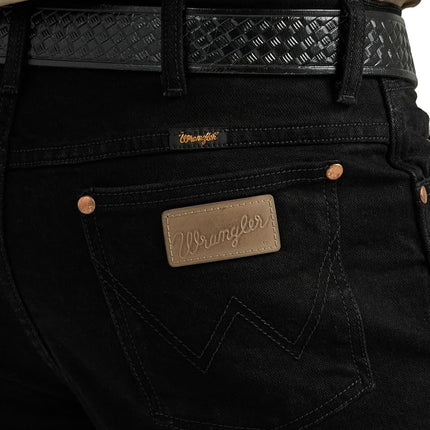 Wrangler Men's Cowboy Cut Active Flex Slim Fit Jean, Black, 40W x 32L