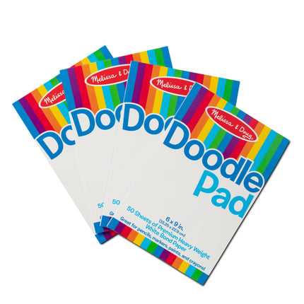 Bloc de papel de dibujo Melissa & Doug (6 x 9 pulgadas) - 50 hojas, paquete de 4