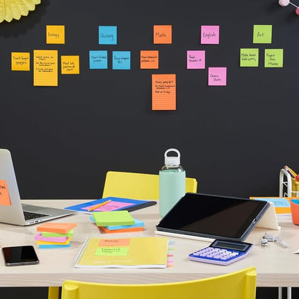 Post-it® Super Sticky 3"x3" Ultra Colour Pads, 3pack