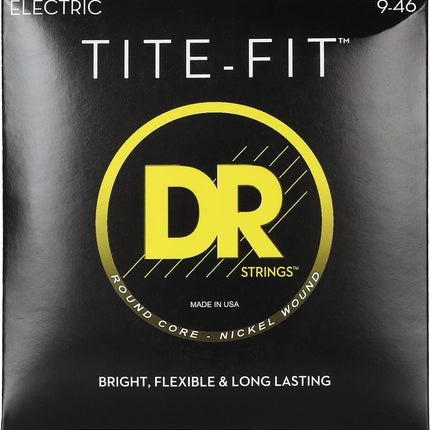 DR Strings TITE-FIT™ - Nickel Plated Electric Guitar Strings: Light to Medium 9-46