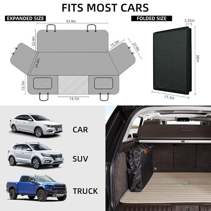 YJGF Back Seat Extender for Dogs,Dog Car Cover Bed Inflatable Camping Air Mattress,Dog Hammock Travel Bed,Non Mattress SUV Truck (Black) YJGF-1