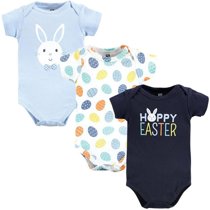 Lot de 3 bodys en coton Hudson Baby, Joyeuses Pâques, 9-12 mois